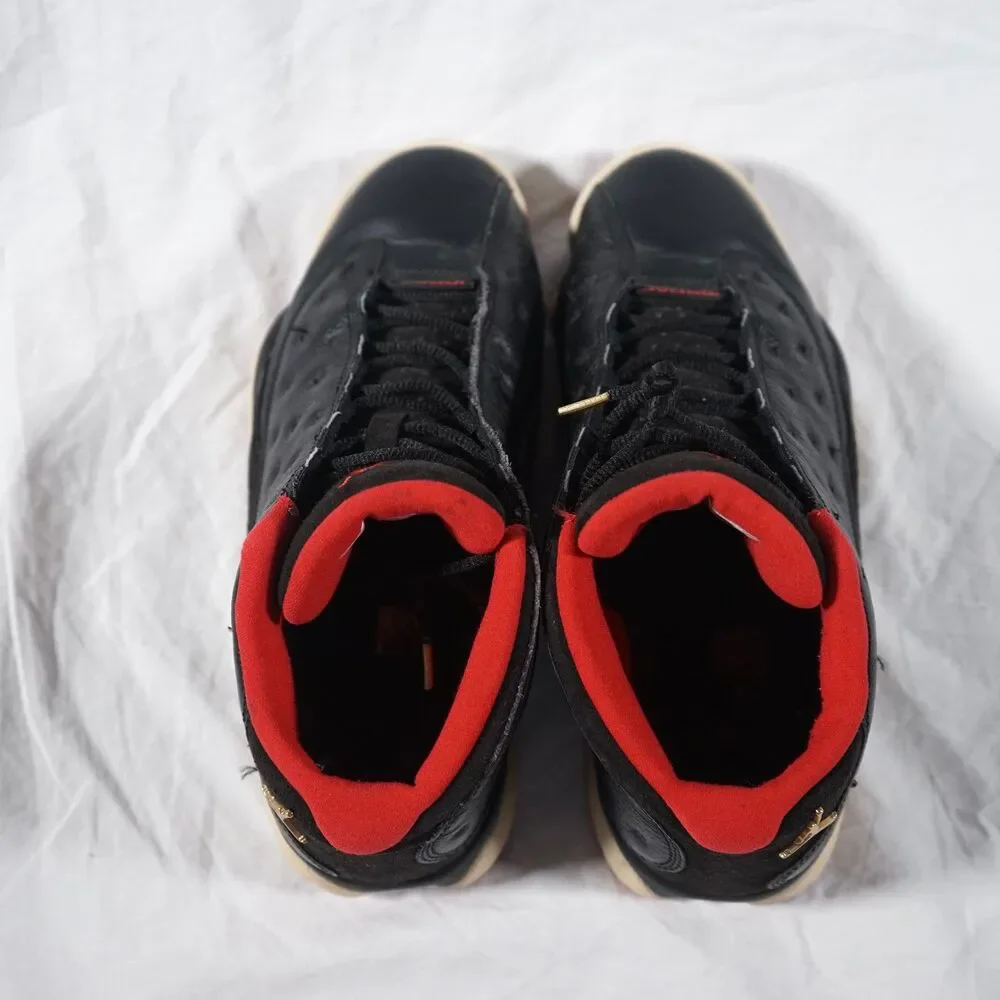 Nike Air Jordan 13 Retro Low Bred 2015 Men's Sneakers Black Red Size 8